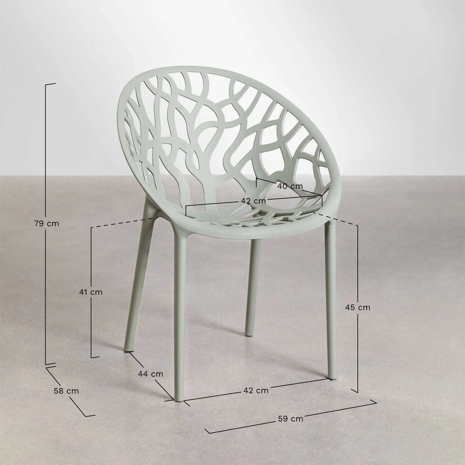 Ores polipropileno kėdė