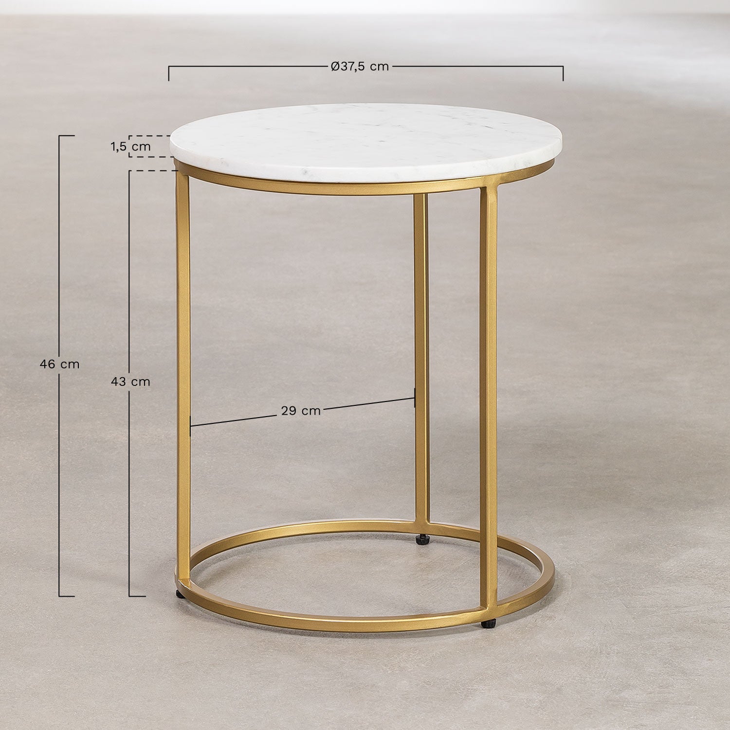 Kaley Apvalus šoninis staliukas