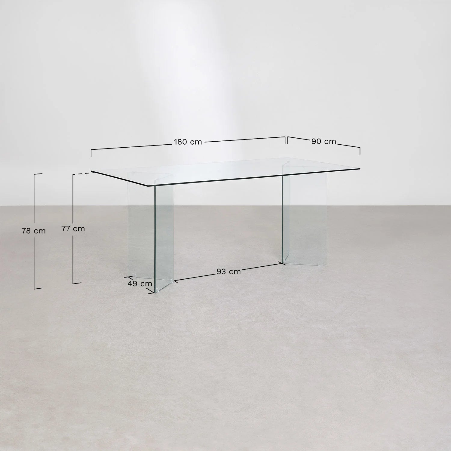 Purio stiklinis stalas