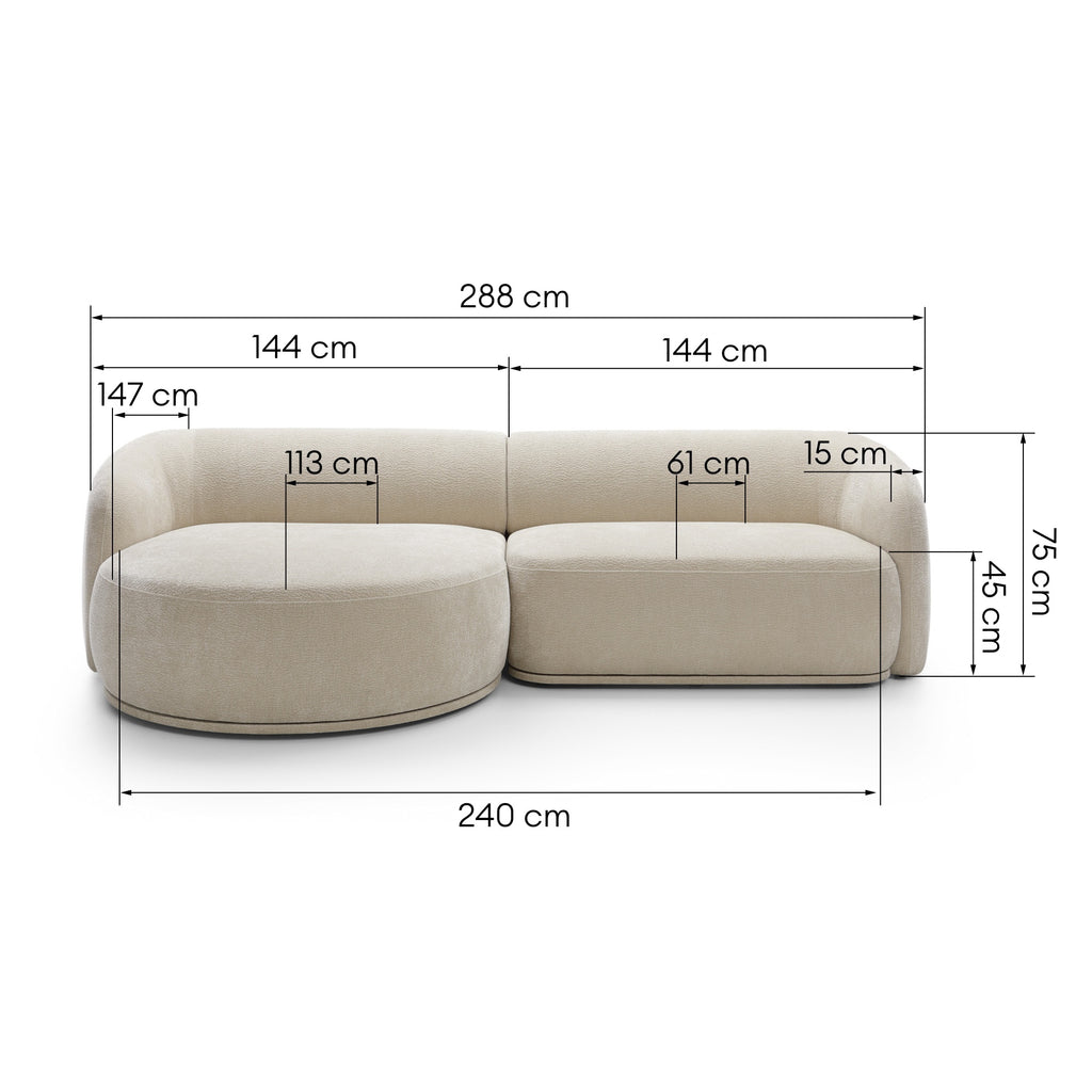 Nobo modulinė kampinė sofa